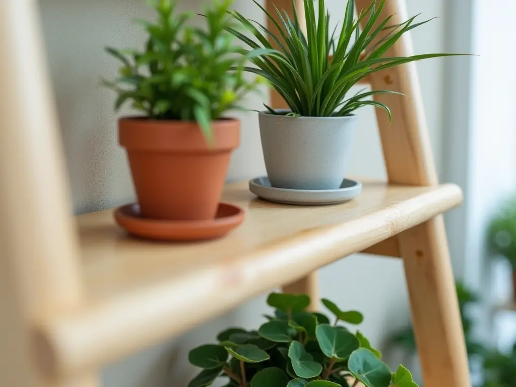 Eco-friendly DIY plant shelf for biophilic home design